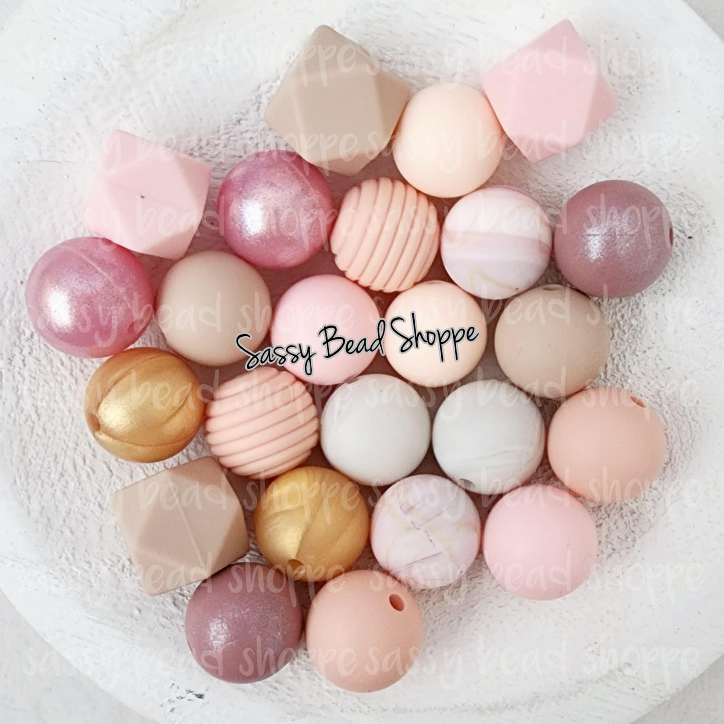 Champagne Wishes Silicone Bead Mix - Sassy Bead Shoppe
