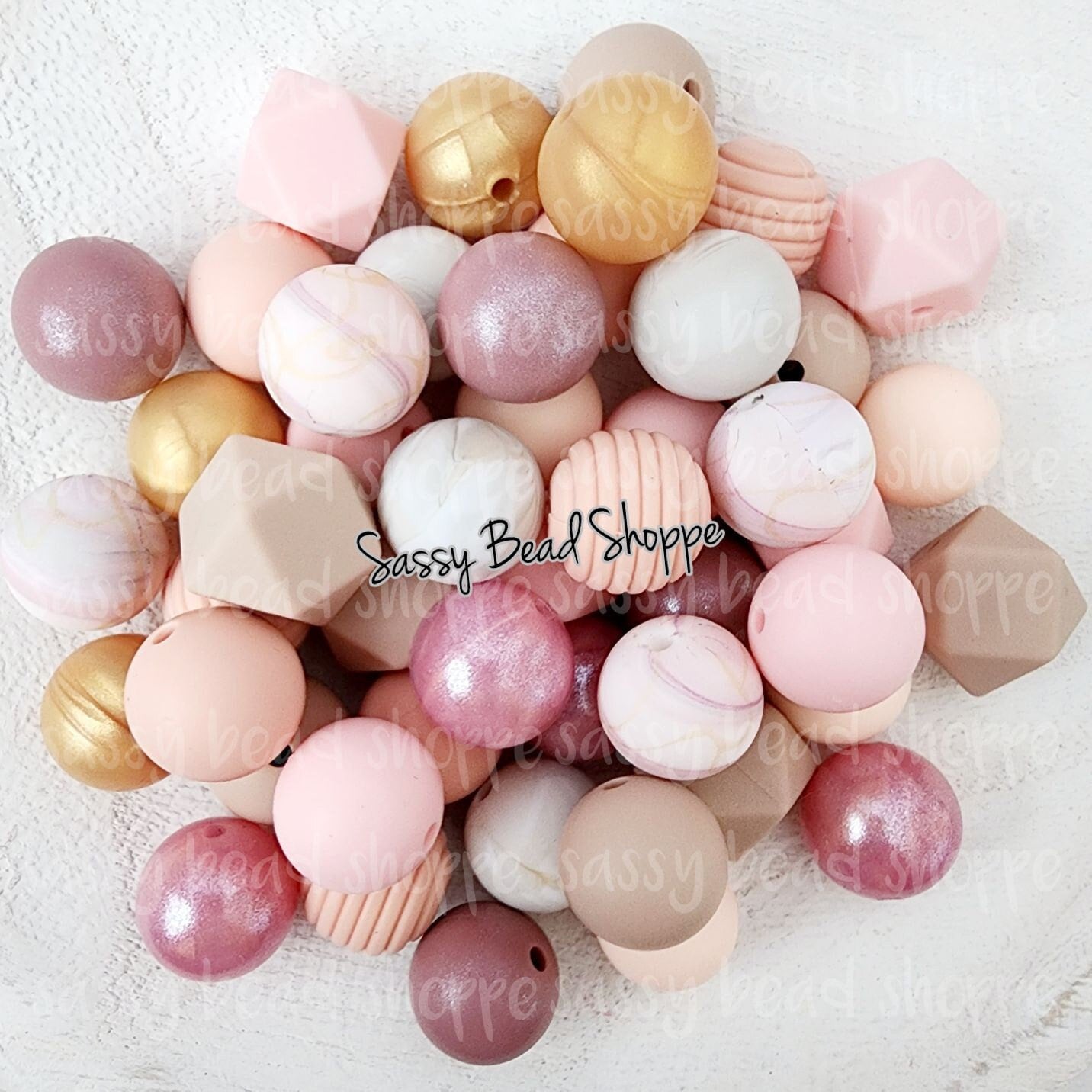 Champagne Wishes Silicone Bead Mix - Sassy Bead Shoppe