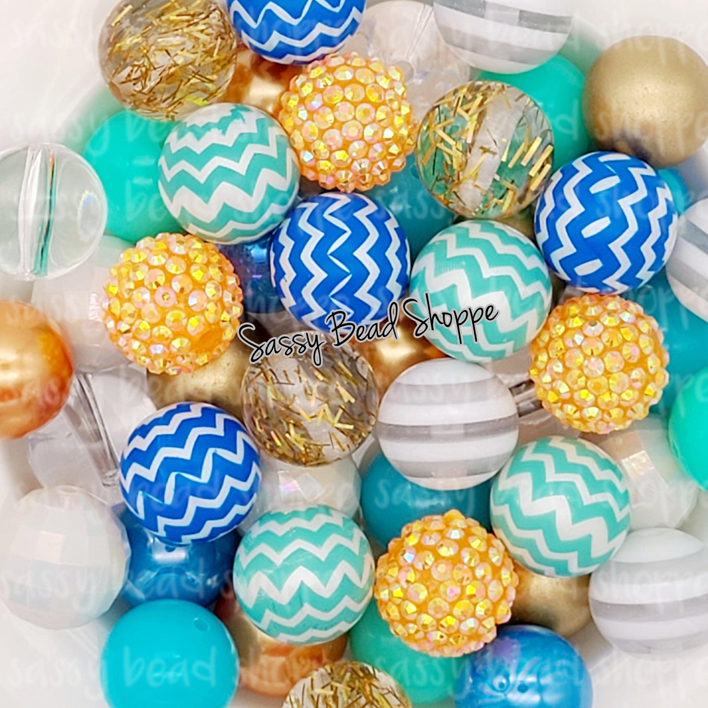Ocean Waves Bubblegum Bead Mix - Sassy Bead Shoppe