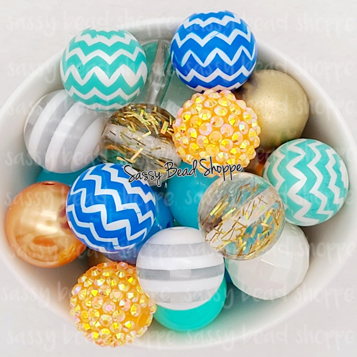 Ocean Waves Bubblegum Bead Mix - Sassy Bead Shoppe