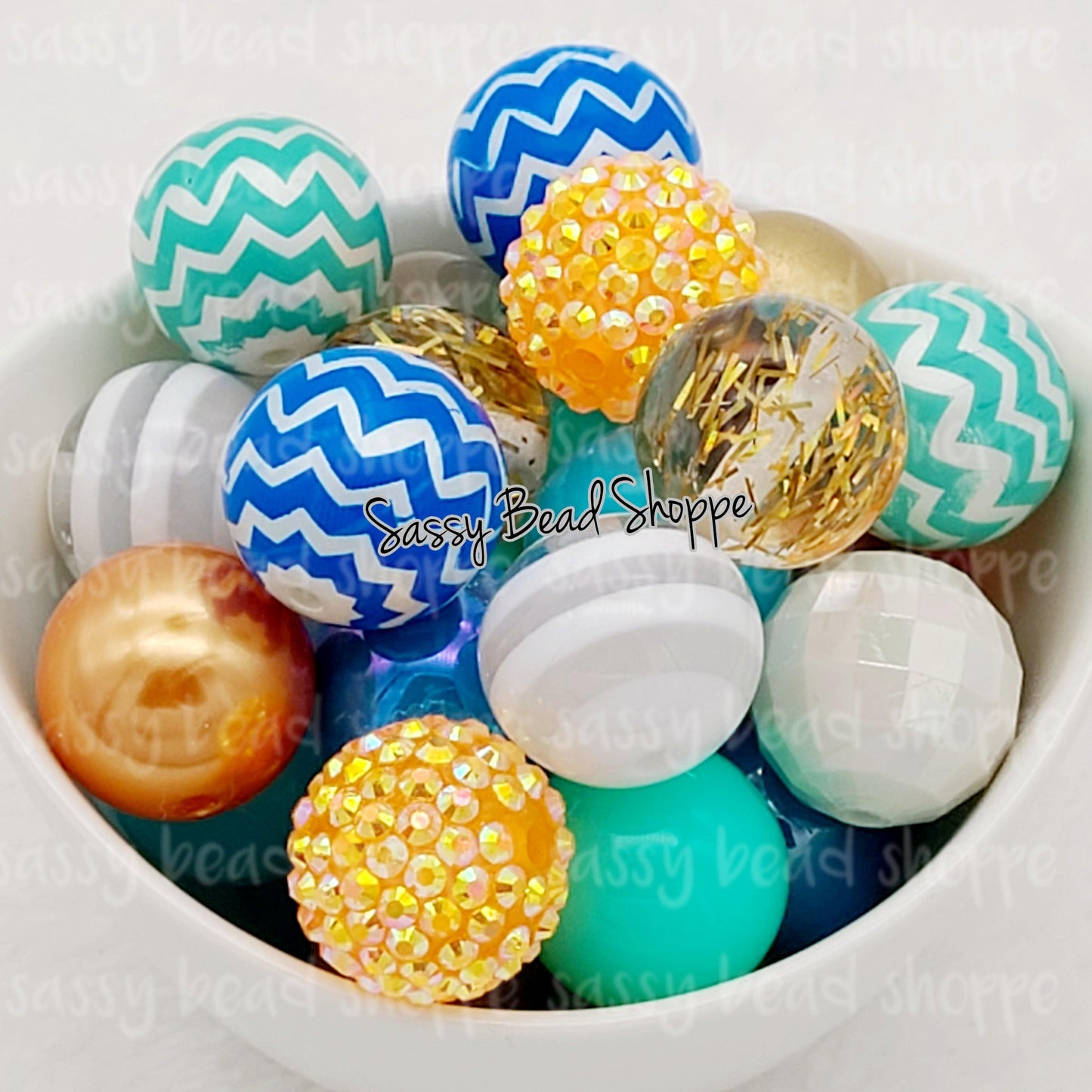 Ocean Waves Bubblegum Bead Mix - Sassy Bead Shoppe