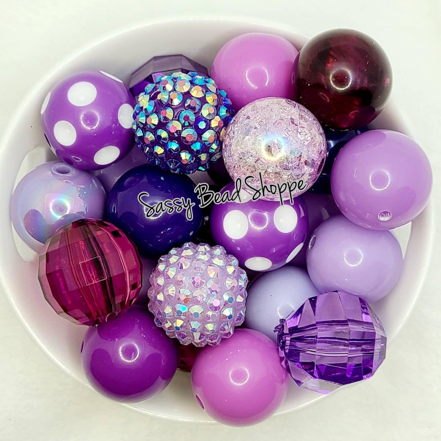 Purplicious Bubblegum Bead Mix - Sassy Bead Shoppe