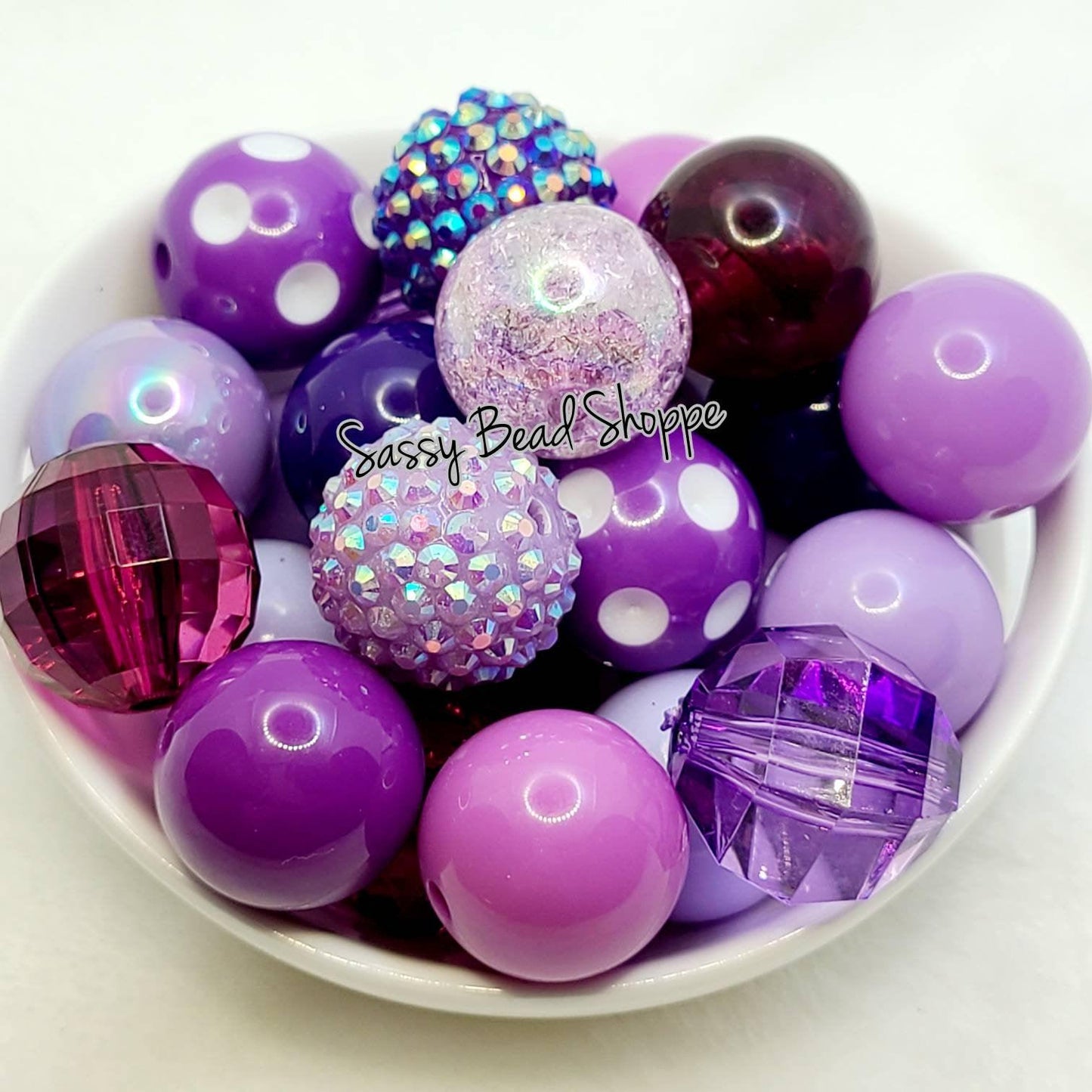 Purplicious Bubblegum Bead Mix - Sassy Bead Shoppe