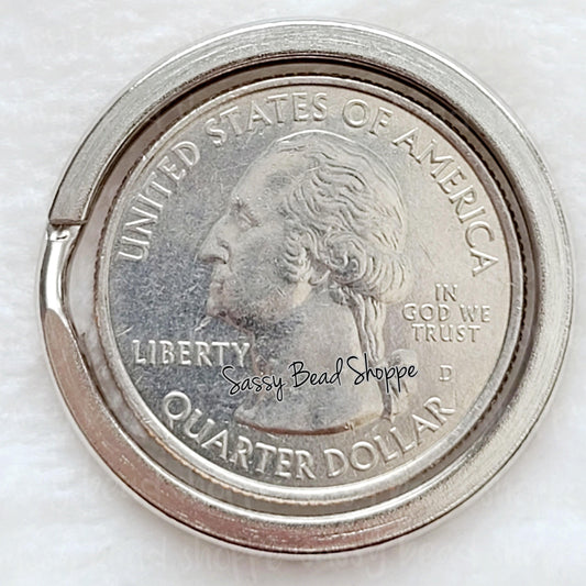 Silver 30mm Keychain/Lanyard Ring - Sassy Bead Shoppe