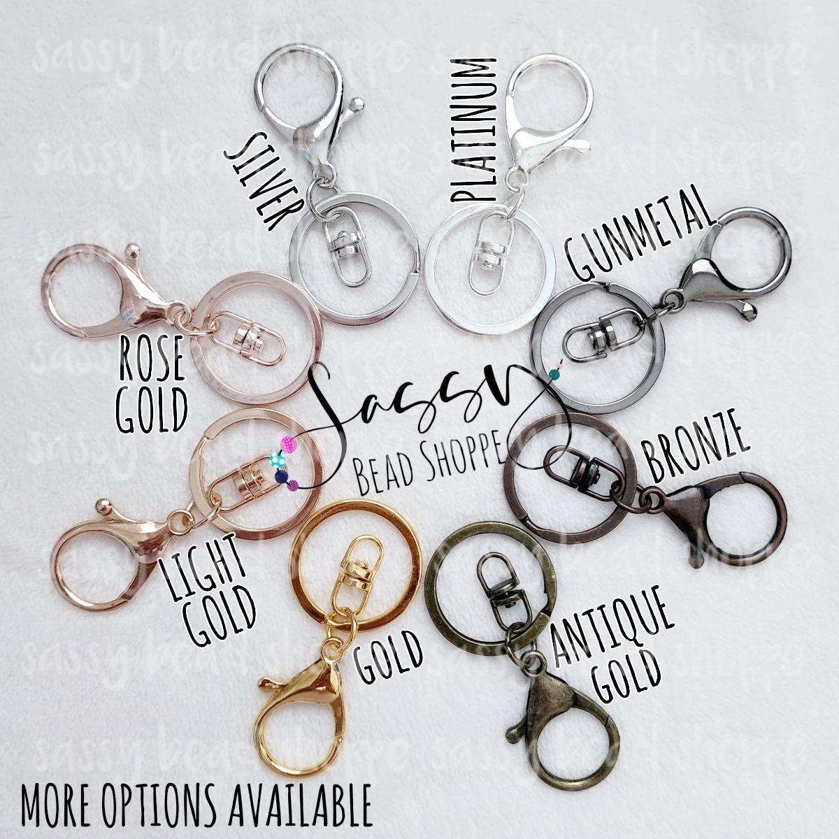 Silver 30mm Keychain/Lanyard Ring - Sassy Bead Shoppe