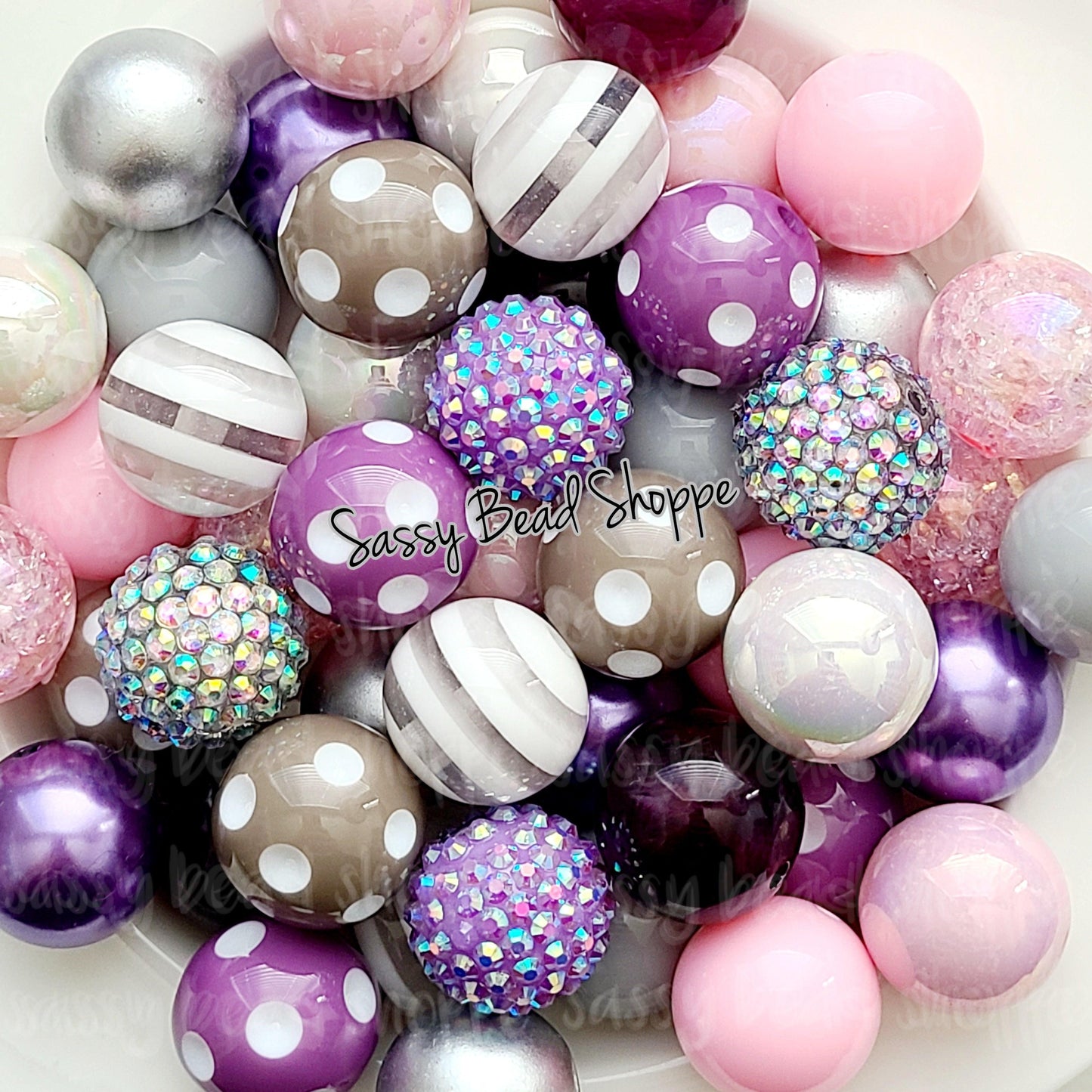 Sugar Plum Bubblegum Bead Mix - Sassy Bead Shoppe