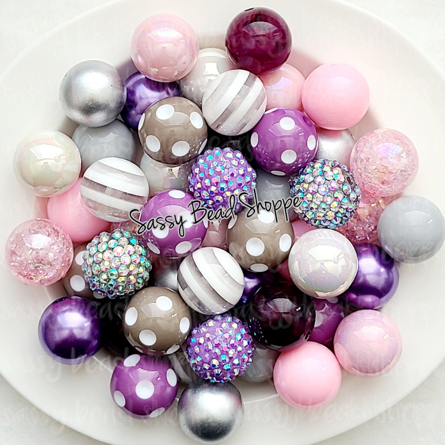 Sugar Plum Bubblegum Bead Mix - Sassy Bead Shoppe