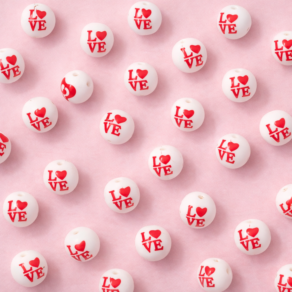 Silicone Printed Beads