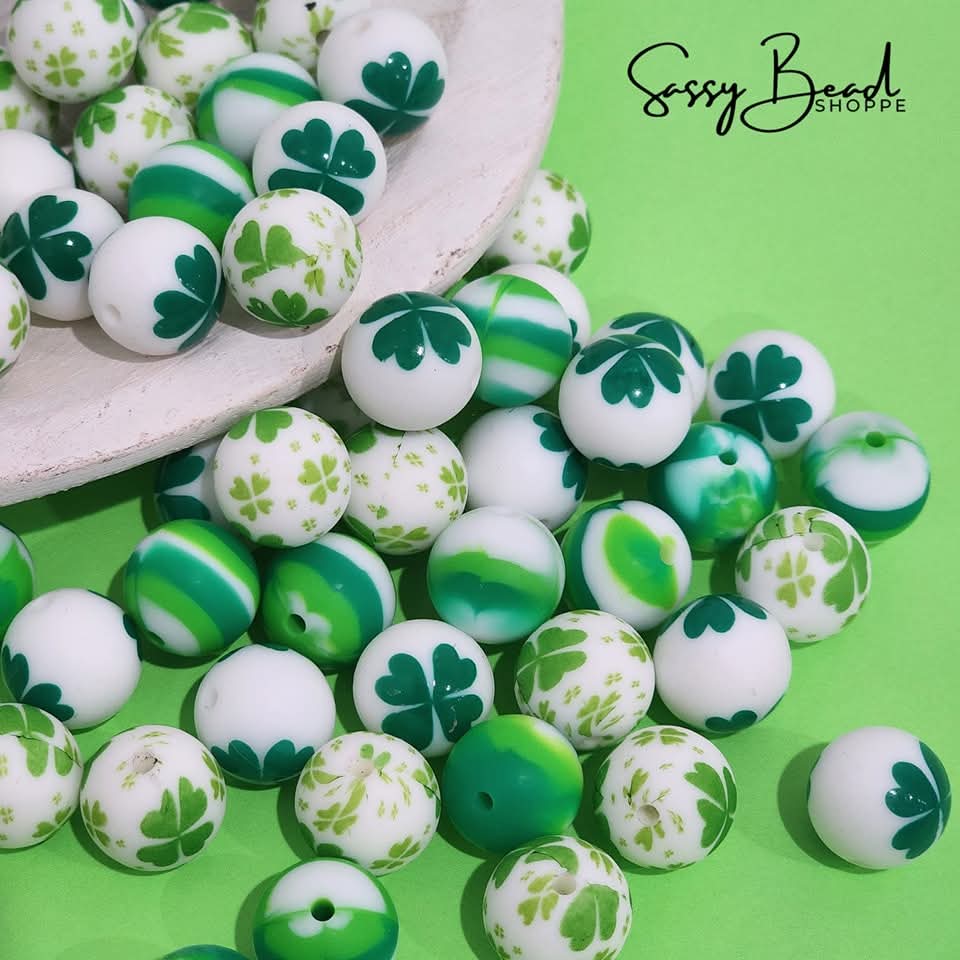 Silicone Printed Beads