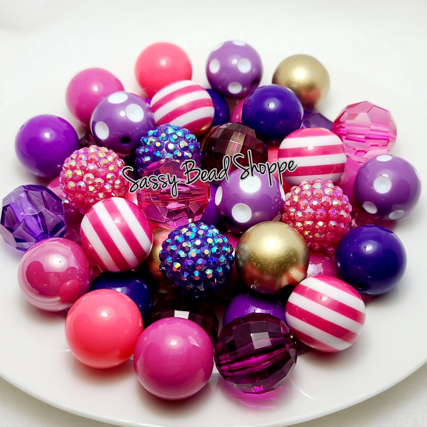 Purple Bubblicious Bubblegum Beads Mix