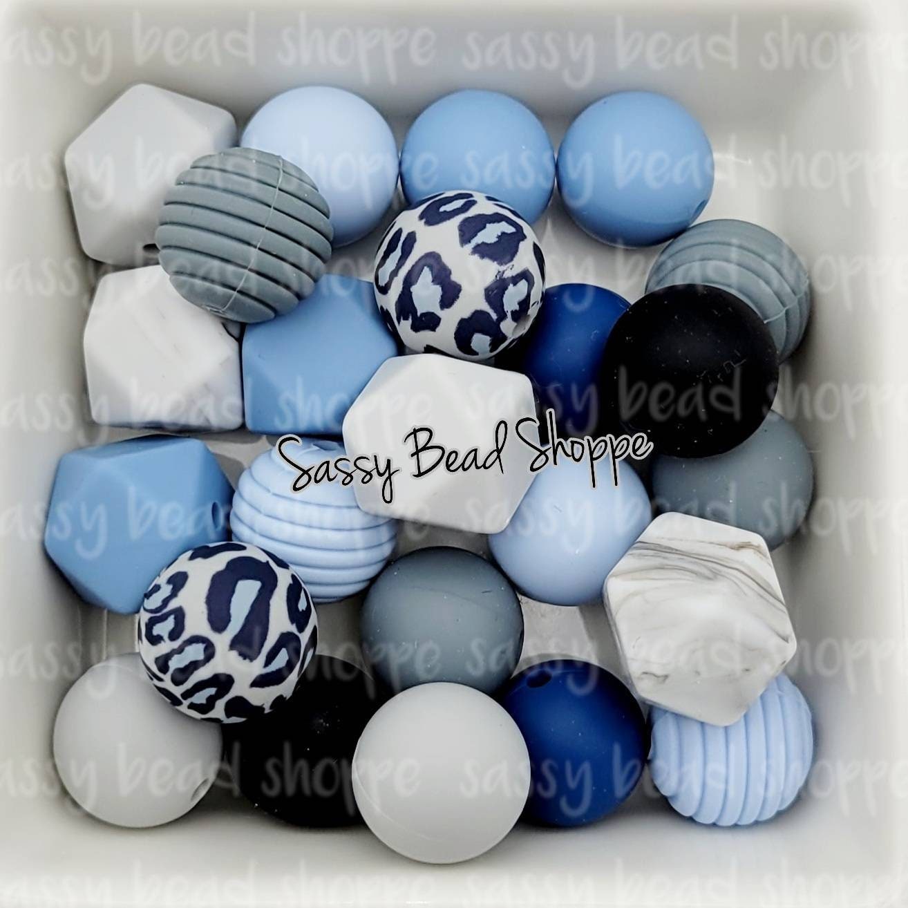 Wild About Blue Silicone Bead Mix