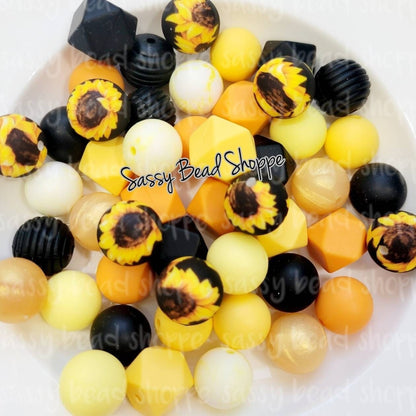 Pickin' Sunflowers Silicone Bead Mix