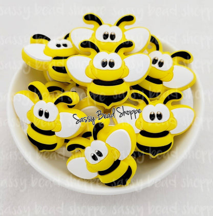 Sassy Bead Shoppe Yellow Bumble Bee Focal Bead