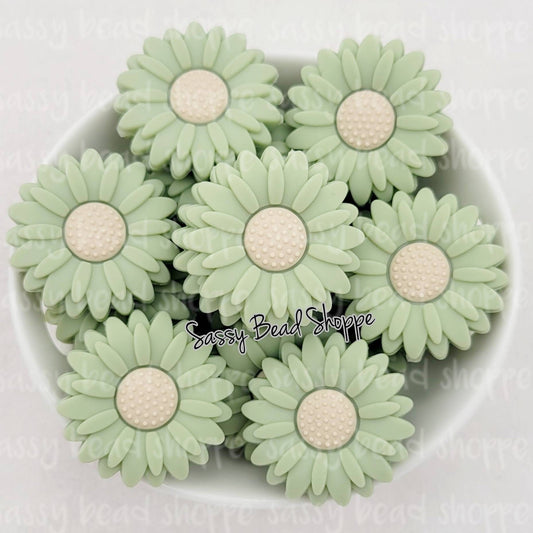 Sassy Bead Shoppe Sage Daisy Focal Bead