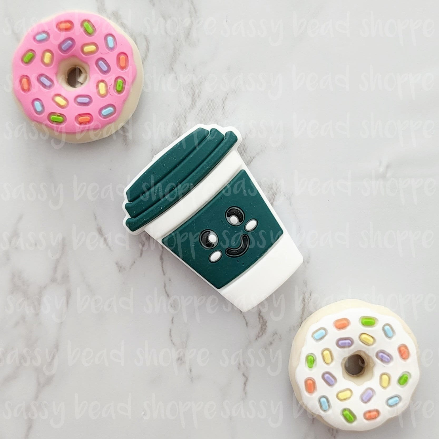 Sassy Bead Shoppe Sprinkle Donut Focal Bead