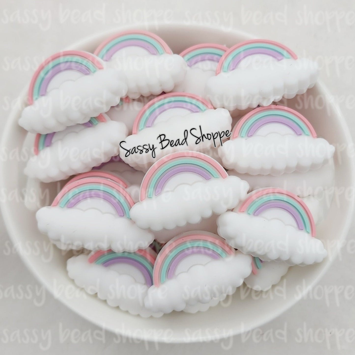 Sassy Bead Shoppe Rainbow Cloud Focal Bead