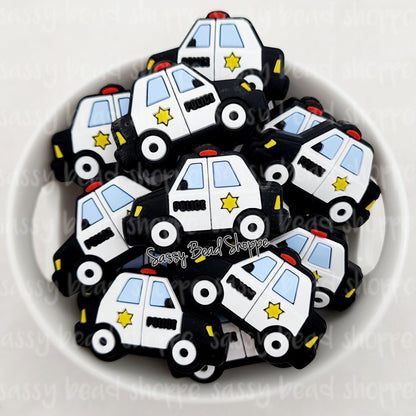 Sassy Bead Shoppe Police Car Focal Bead