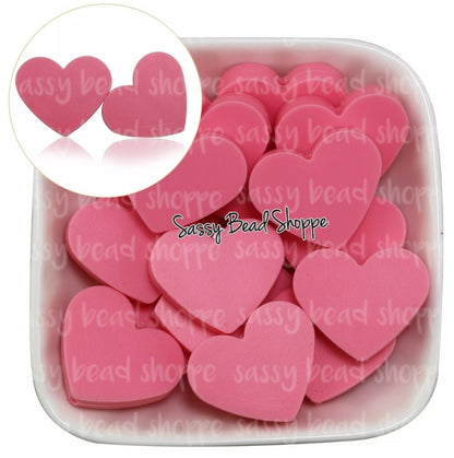 20mm Pink Heart Focal Bead