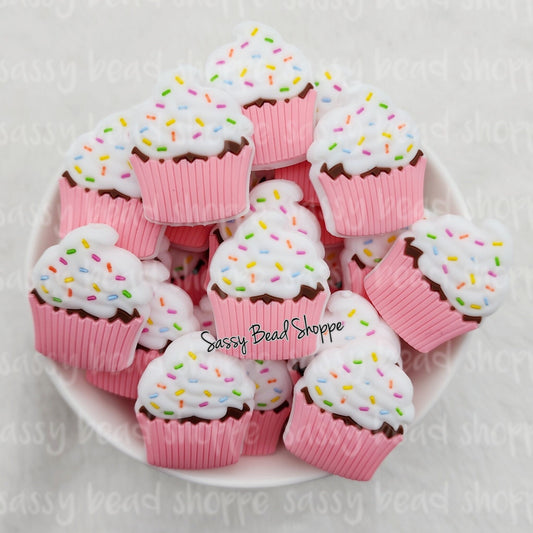 Sassy Bead Shoppe Pink Cupcake Focal Bead