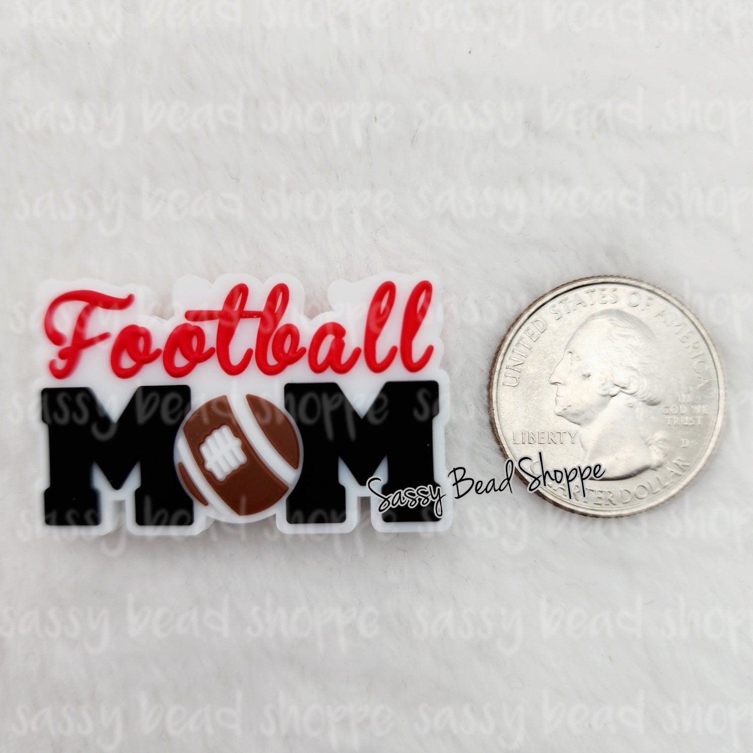 Sassy Bead Shoppe Football Mom Focal Bead