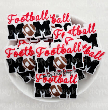 Sassy Bead Shoppe Football Mom Focal Bead