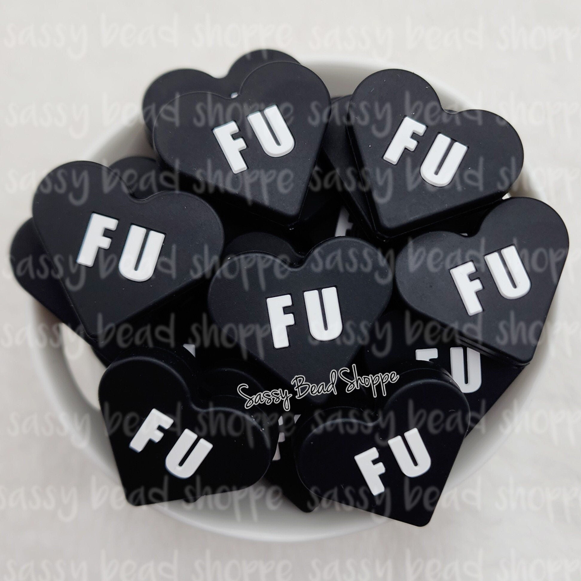 Sassy Bead Shoppe
FU Black Heart Focal Bead