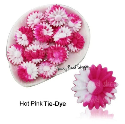 Sassy Bead Shoppe Hot Pink Tie Dye Focal Bead