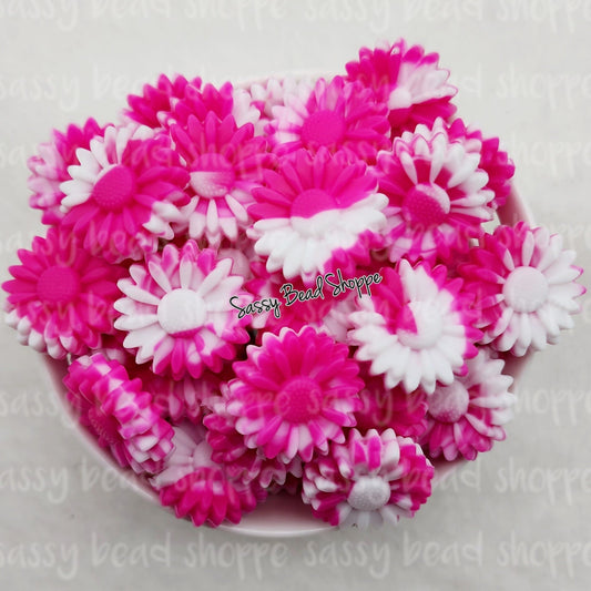 Sassy Bead Shoppe Hot Pink Tie Dye Focal Bead