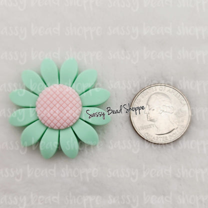 Sassy Bead Shoppe Mint Daisy Focal Bead