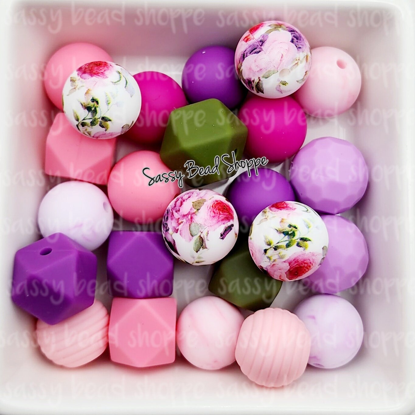 Rose Petal Silicone Bead Mix