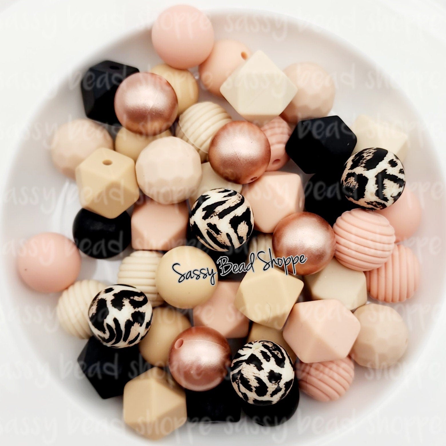 Peach Perfect Silicone Bead Mix