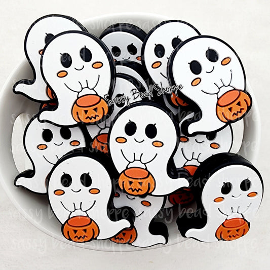 Sassy Bead Shoppe Trick or Treat Ghost Focal Bead