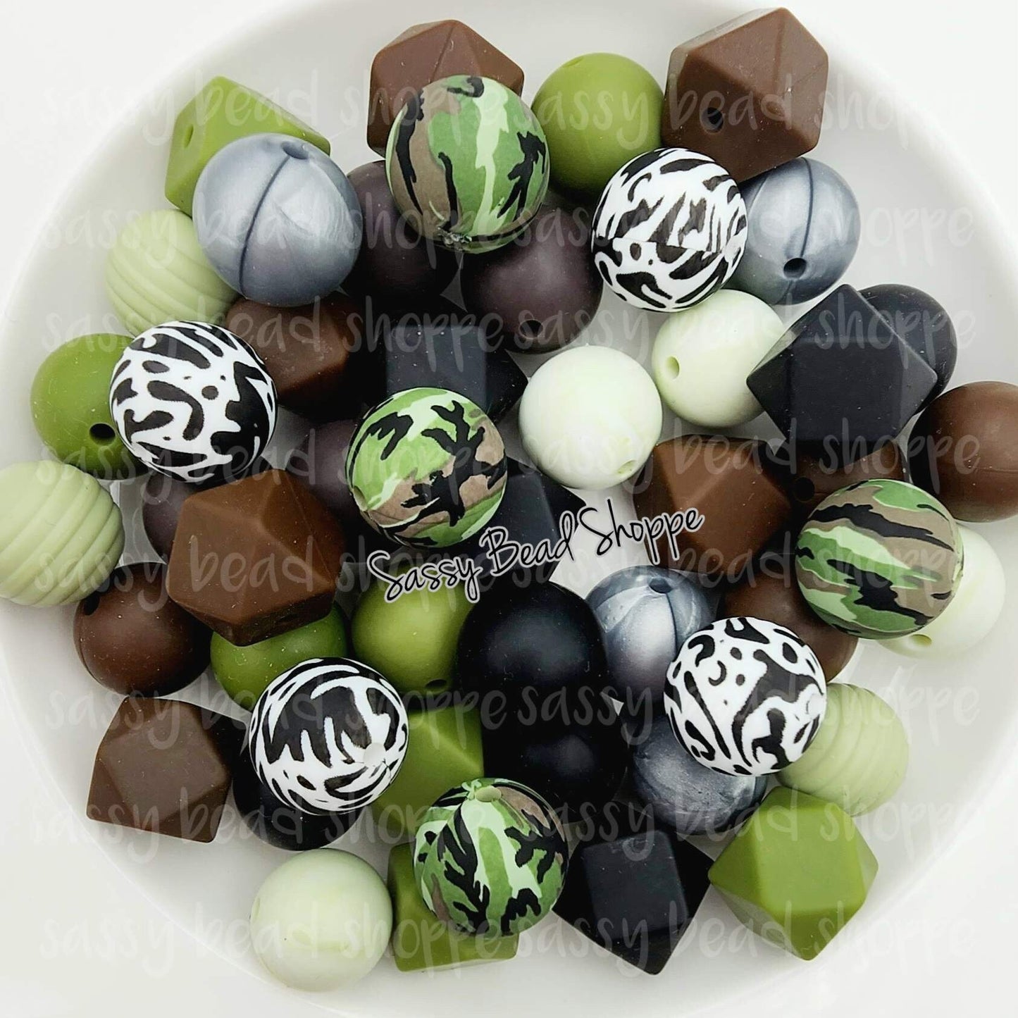 Camo Silicone Bead Mix