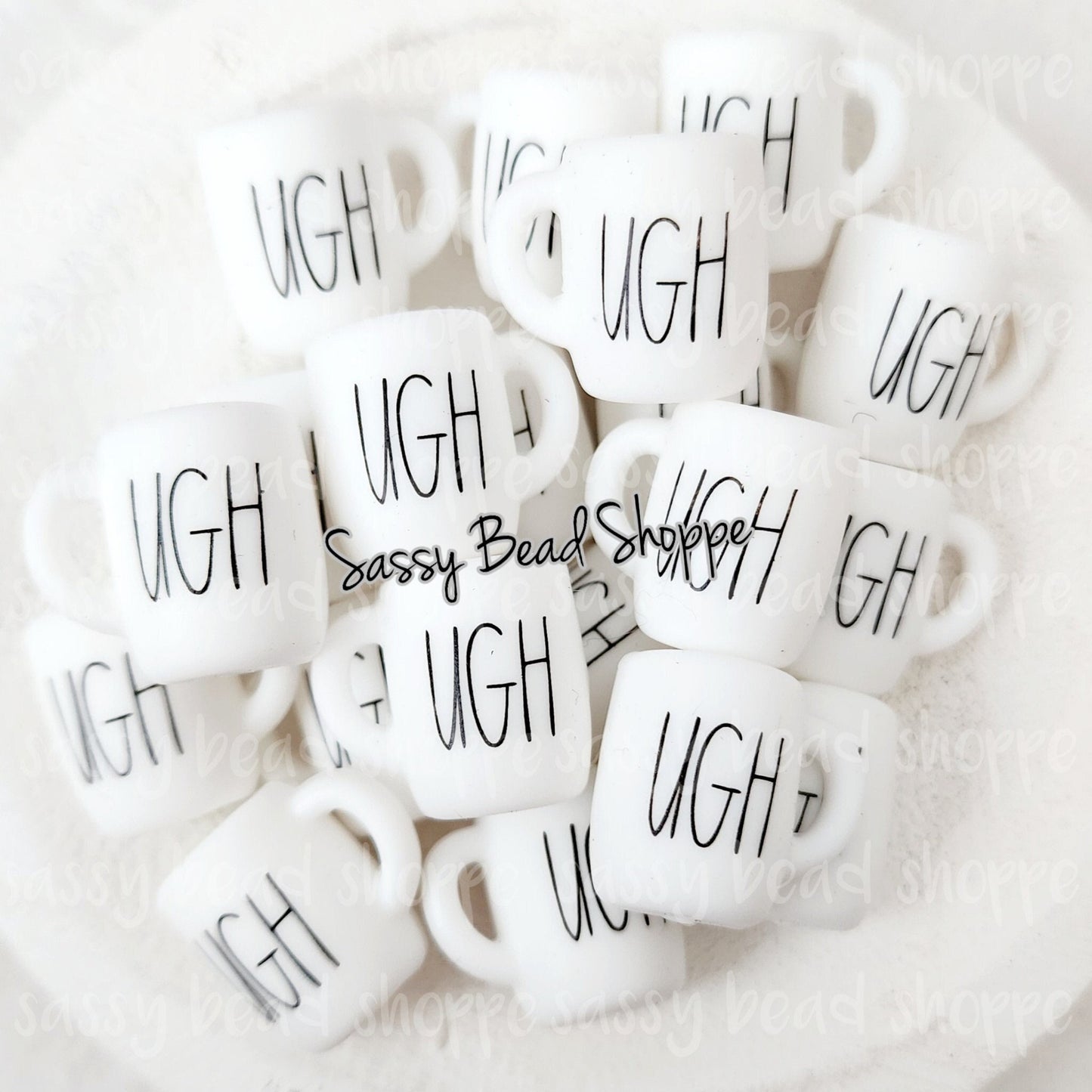 UGH Coffee Mug Beads - Sassy Bead Shoppe