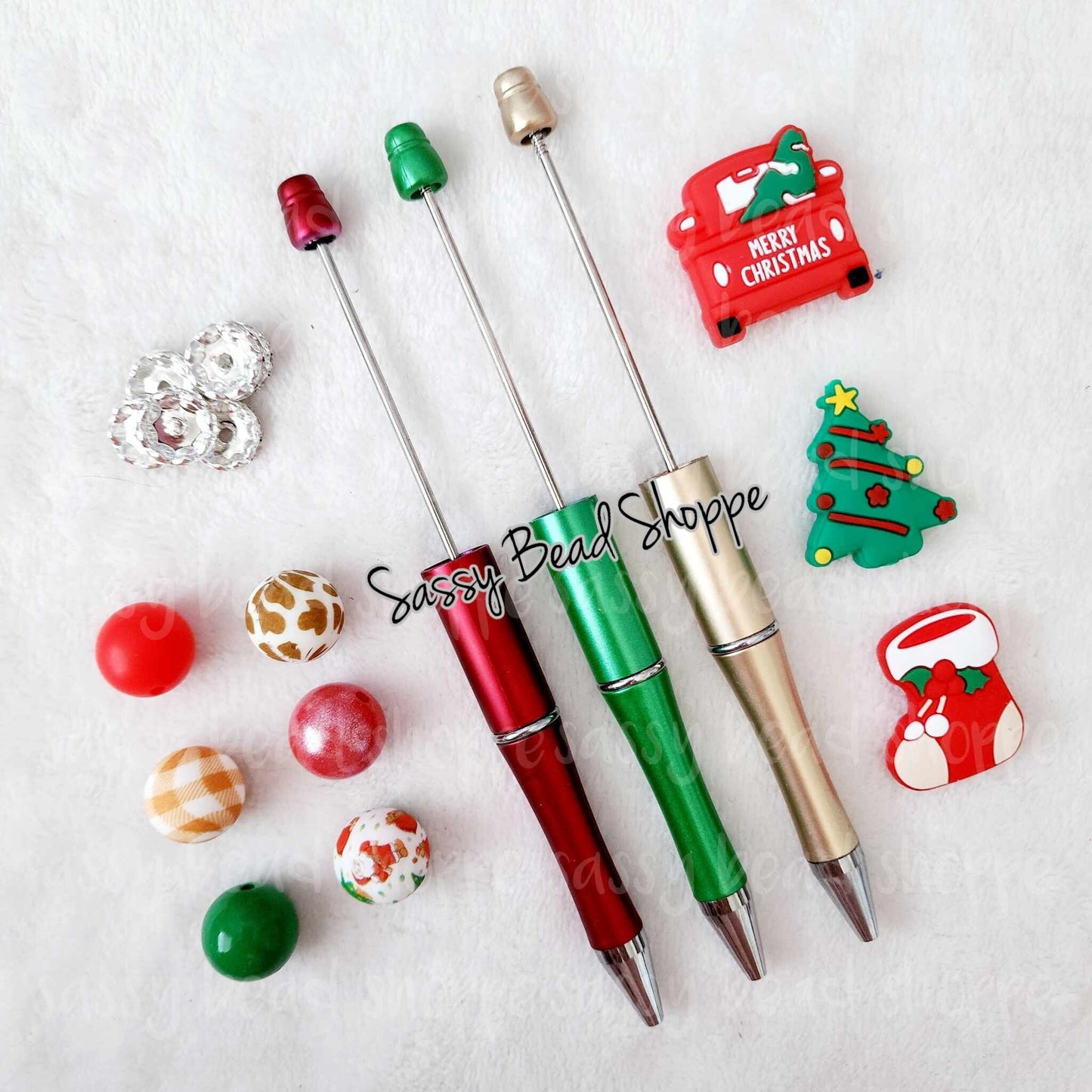 Vintage Christmas DIY Bubblegum Bead Pen Kit