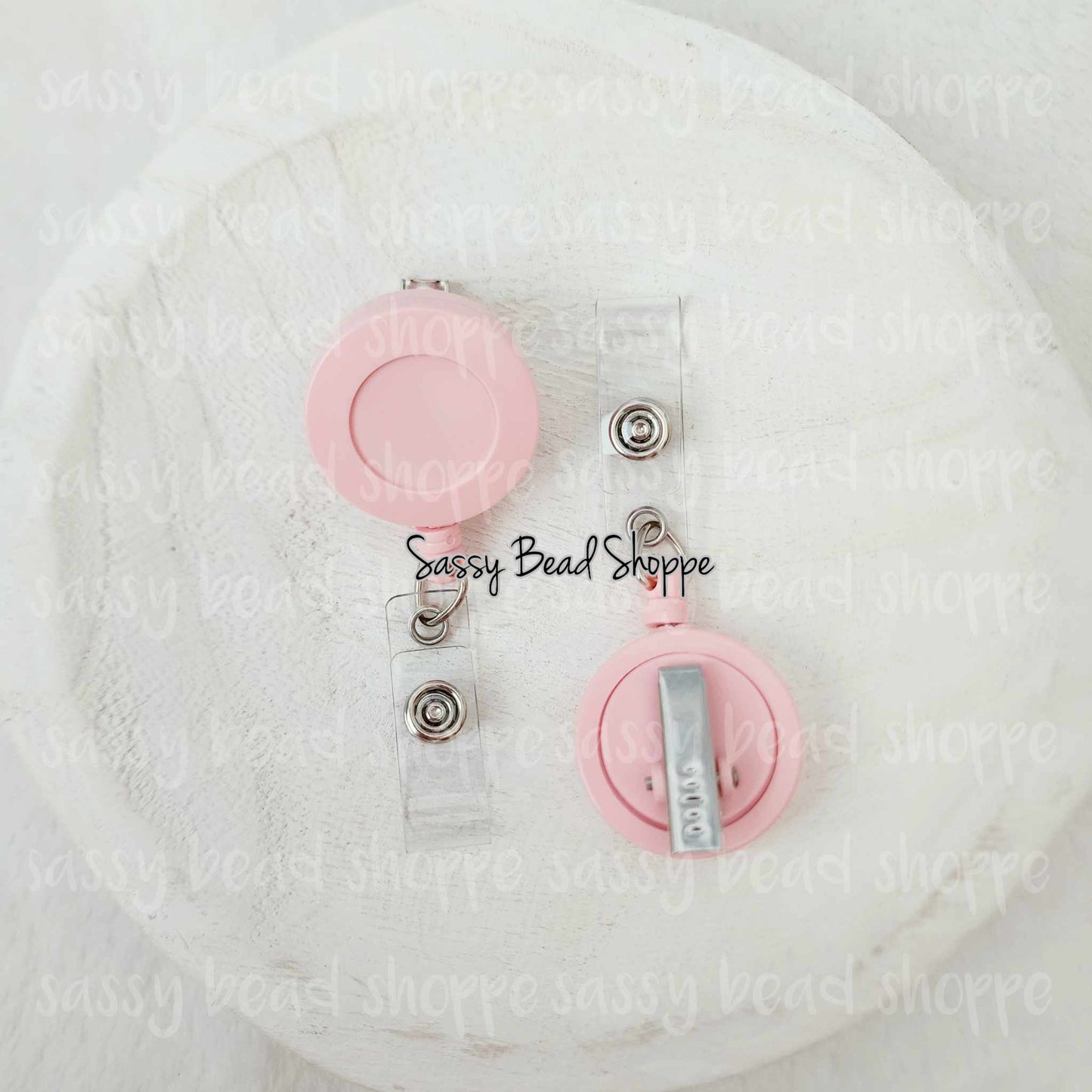 Sassy Bead Shoppe
Light Pink Badge Reel