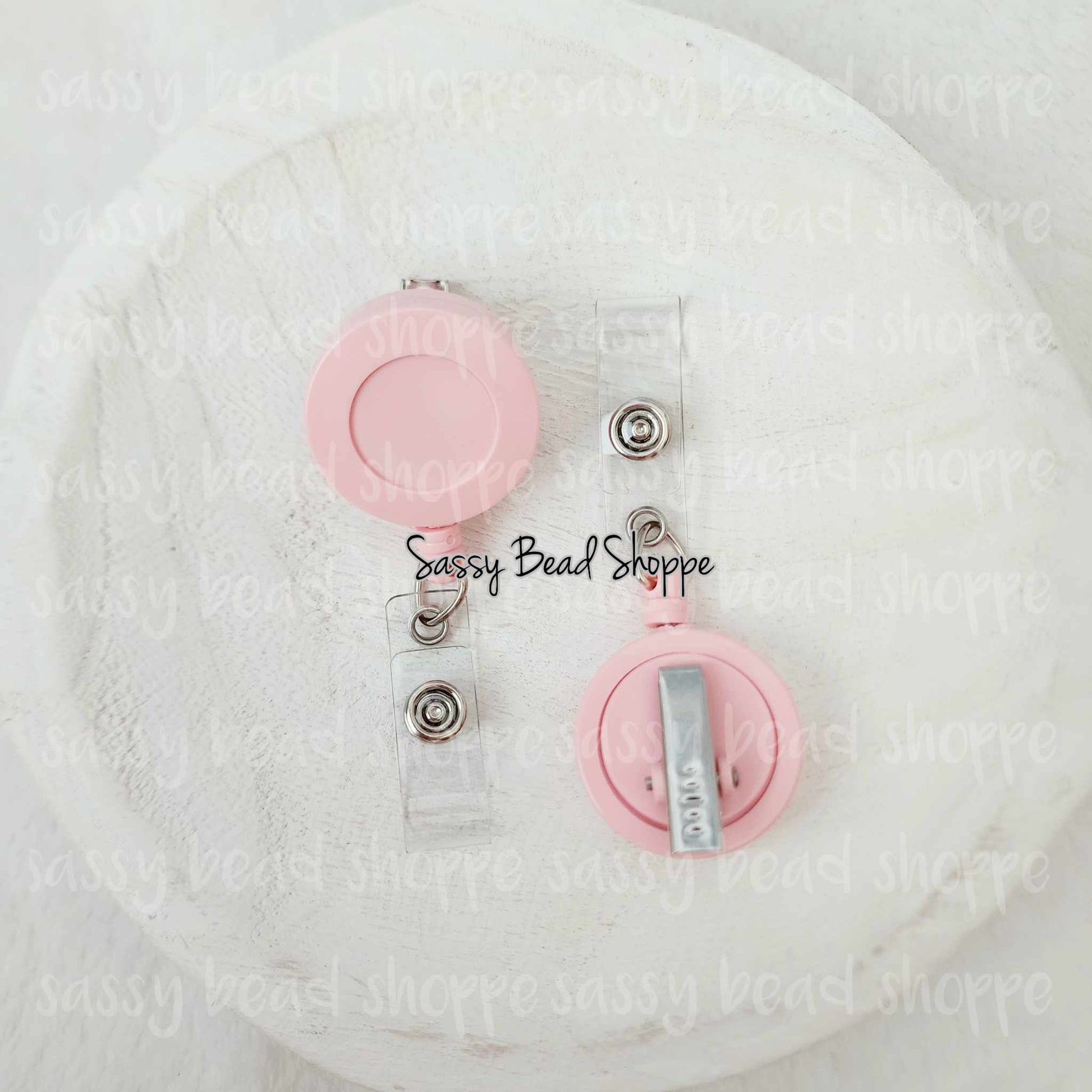 Sassy Bead Shoppe
Light Pink Badge Reel