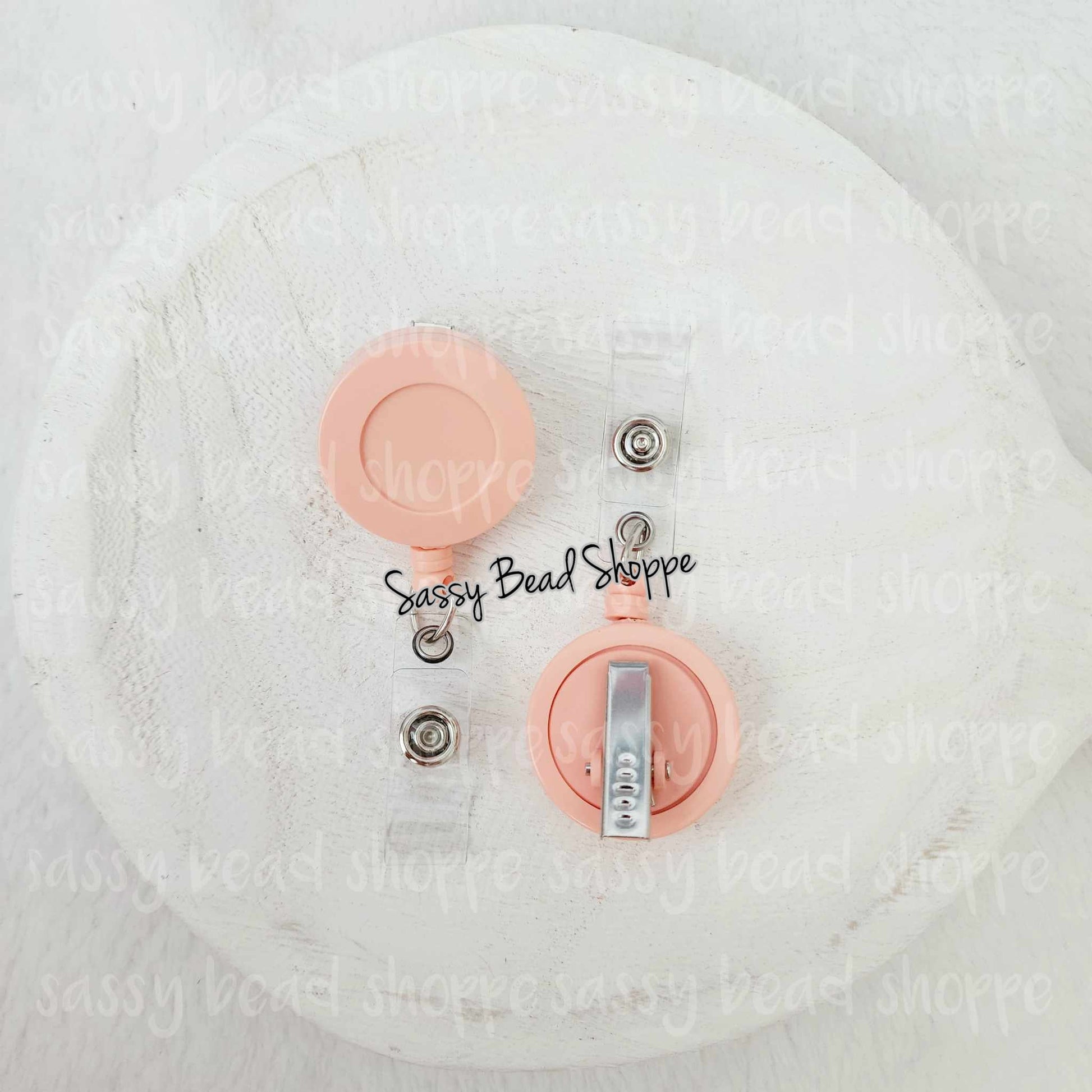 Sassy Bead Shoppe
Peach Badge Reel