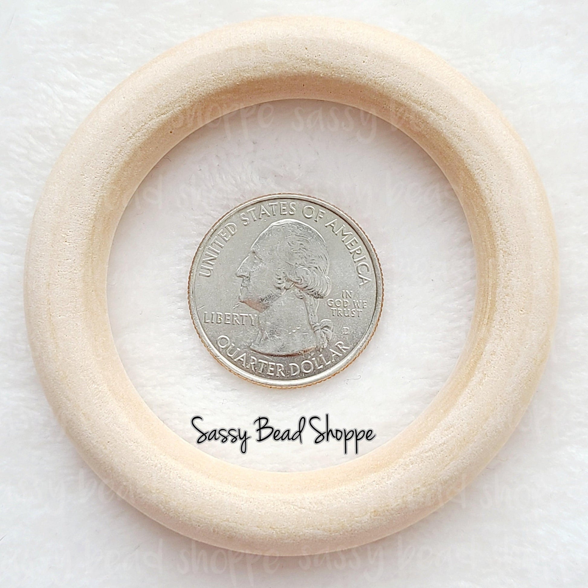 Natural Wood Ring 64mm 3 Count - Sassy Bead Shoppe