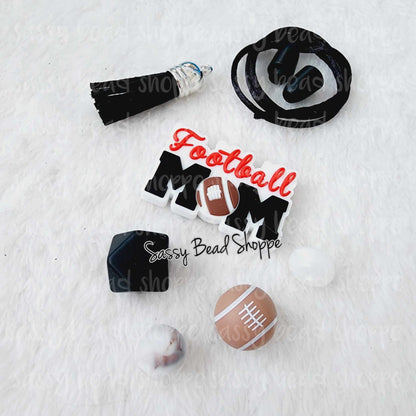 Sassy Bead Shoppe Football Sports Mom Car Charm What you will receive in your kit