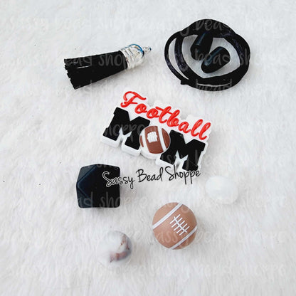 Football Sports Mom Car Charm Kit - Sassy Bead Shoppe