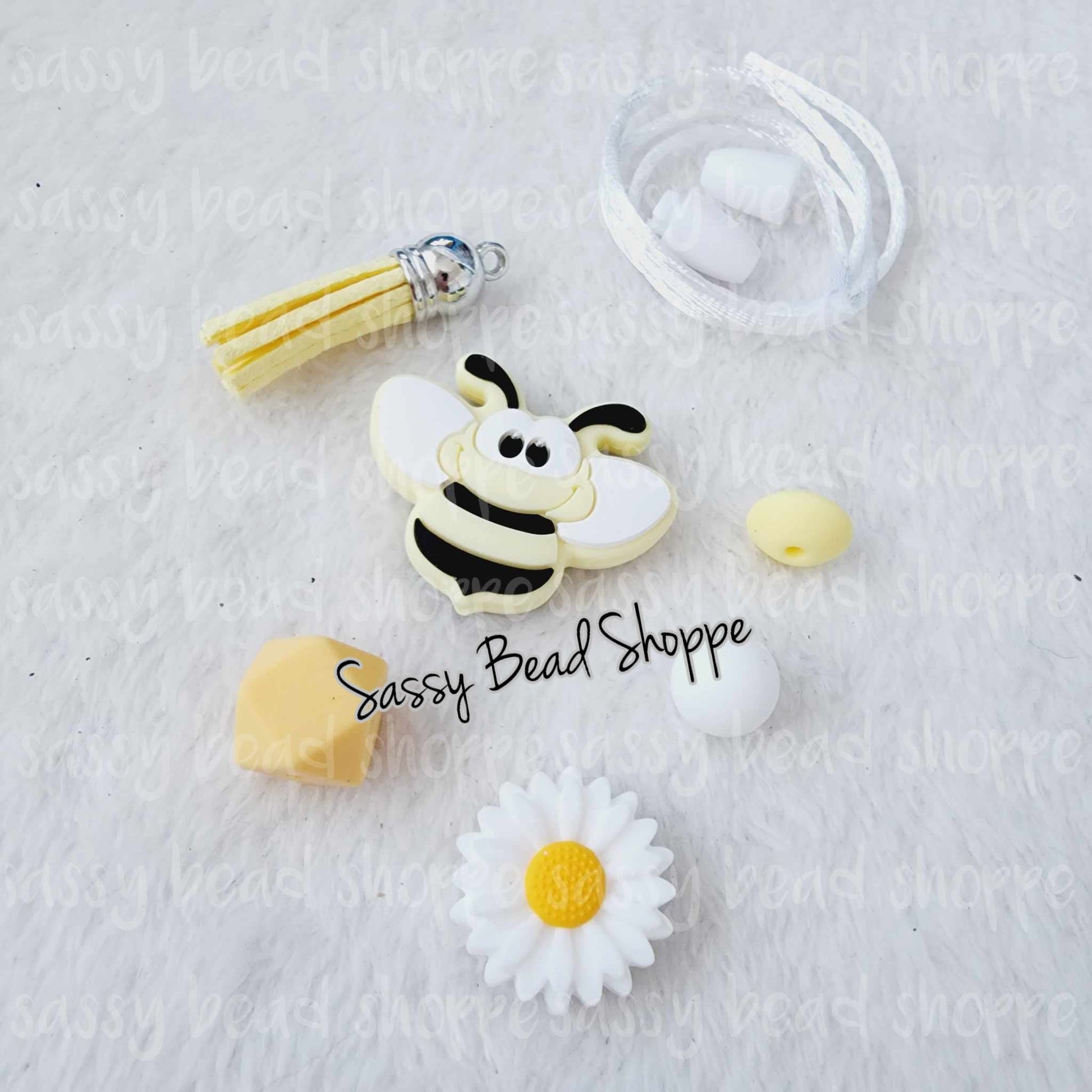 Sassy Bead Shoppe Bee Happy Car Charm What you will receive in your kit