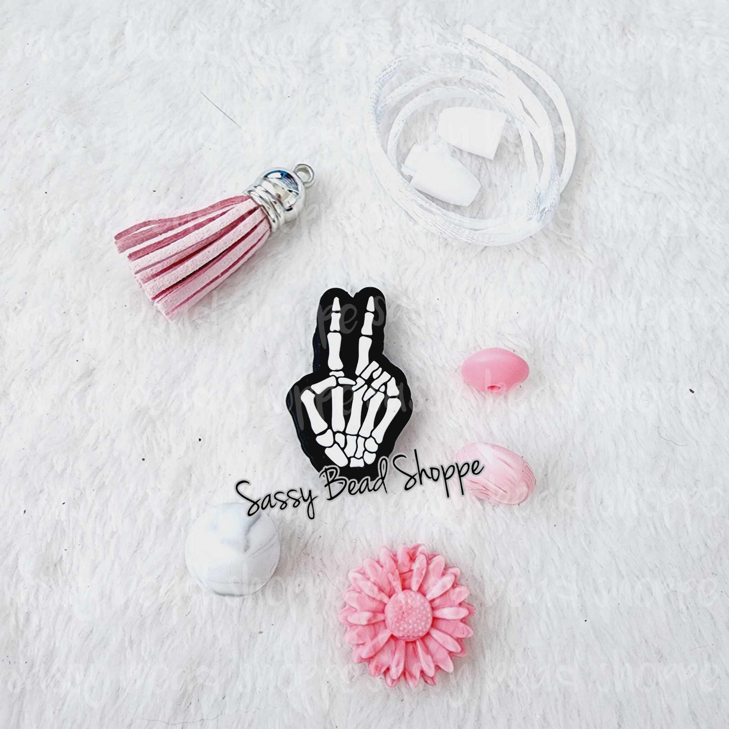 Sassy Bead Shoppe Pink Vibes Car Charm What you will receive in your kit