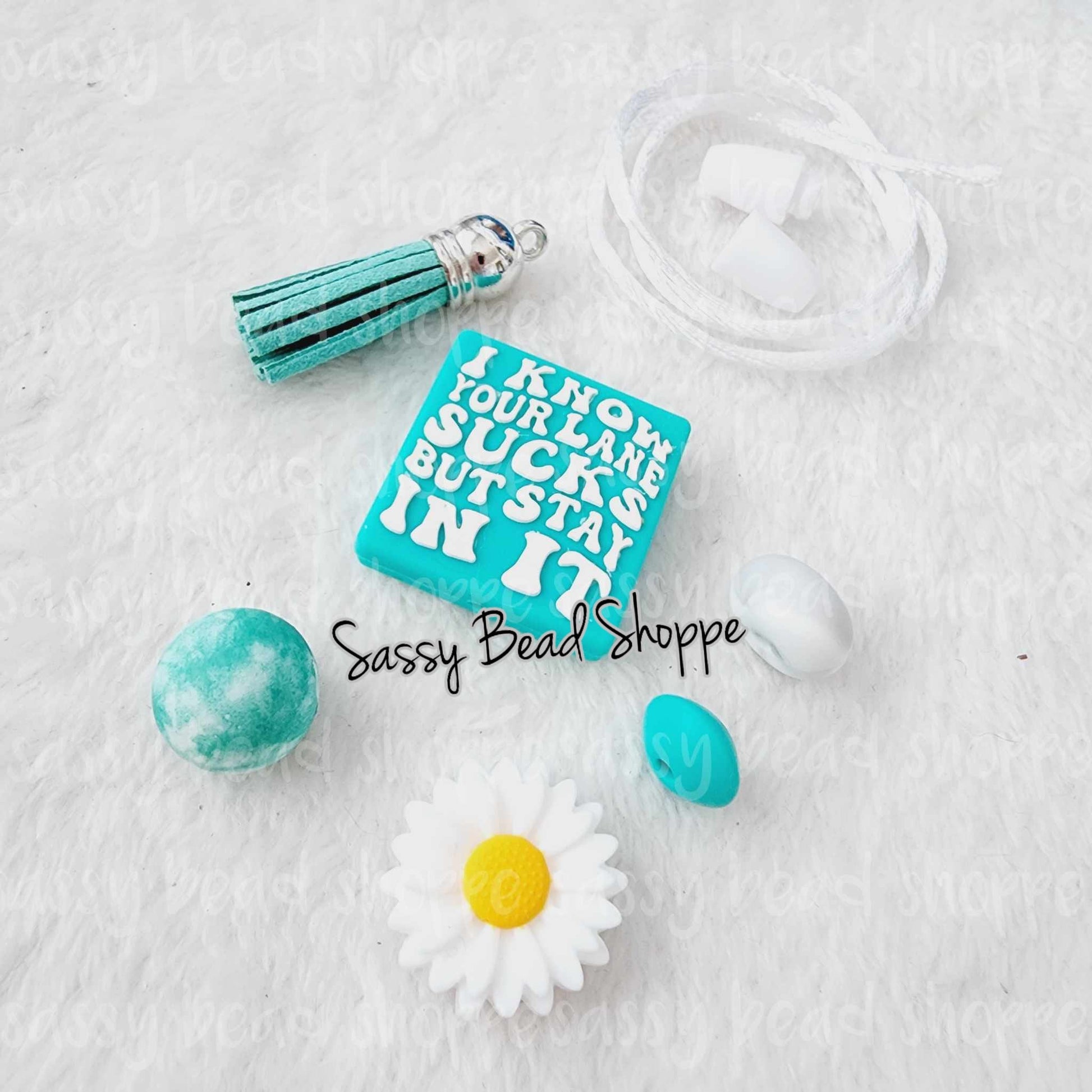 Sassy Bead Shoppe Daisy Lane Car Charm What you will receive in your kit
