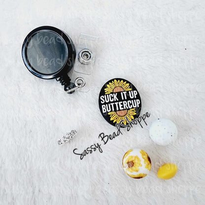 Sassy Bead Shoppe Sunshine Badge Reel What you will receive in your kit