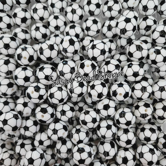 Sassy Bead Shoppe Soccer Silicone Beads