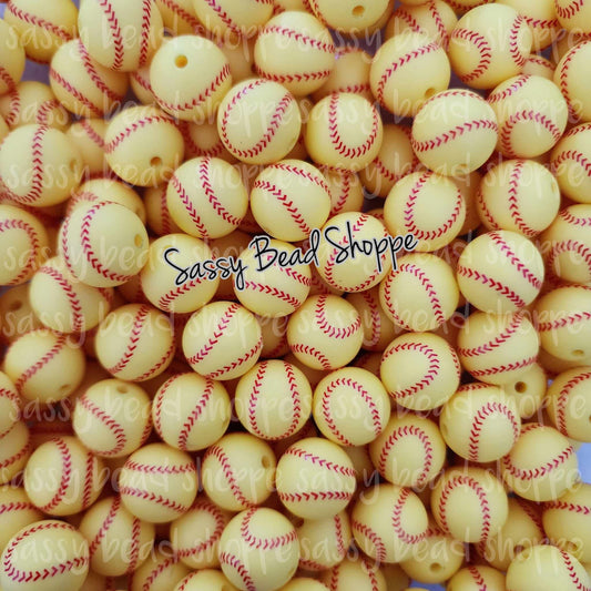 Sassy Bead Shoppe Softball Silicone Beads