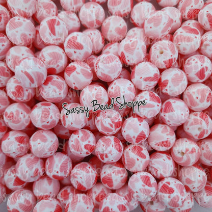 Sassy Bead Shoppe Red Heart Silicone Beads