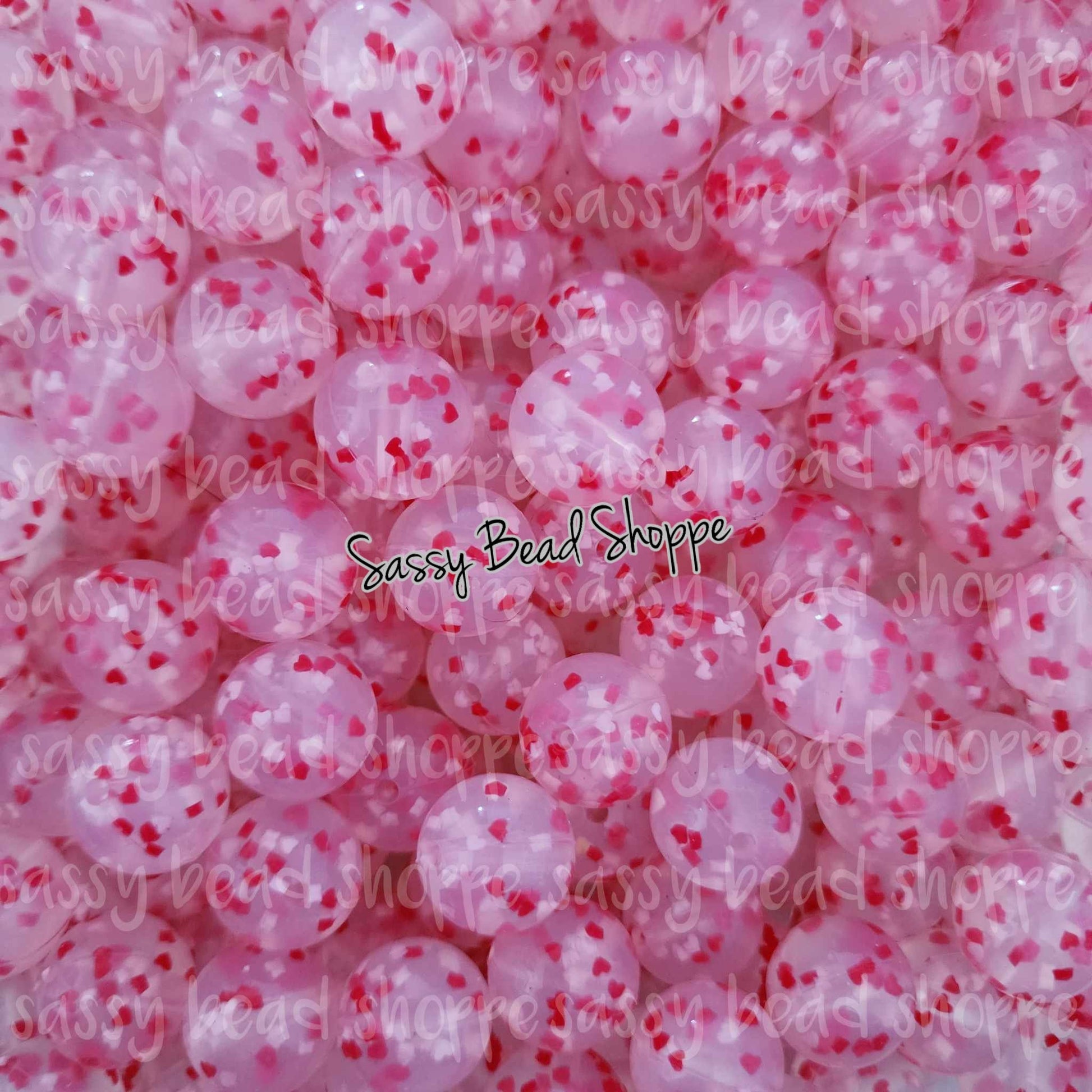Sassy Bead Shoppe Heart Confetti Silicone Beads