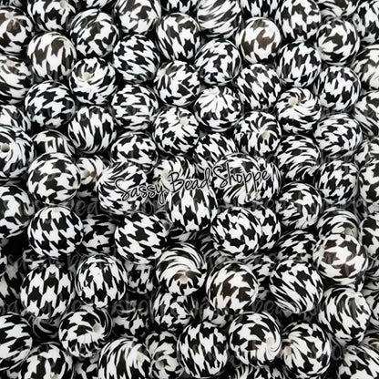 Sassy Bead Shoppe Houndstooth Silicone Beads